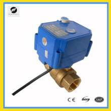 Válvula de agua accionada por motor de latón 25S 9-24 voltios con función de anulación manual para FUC
